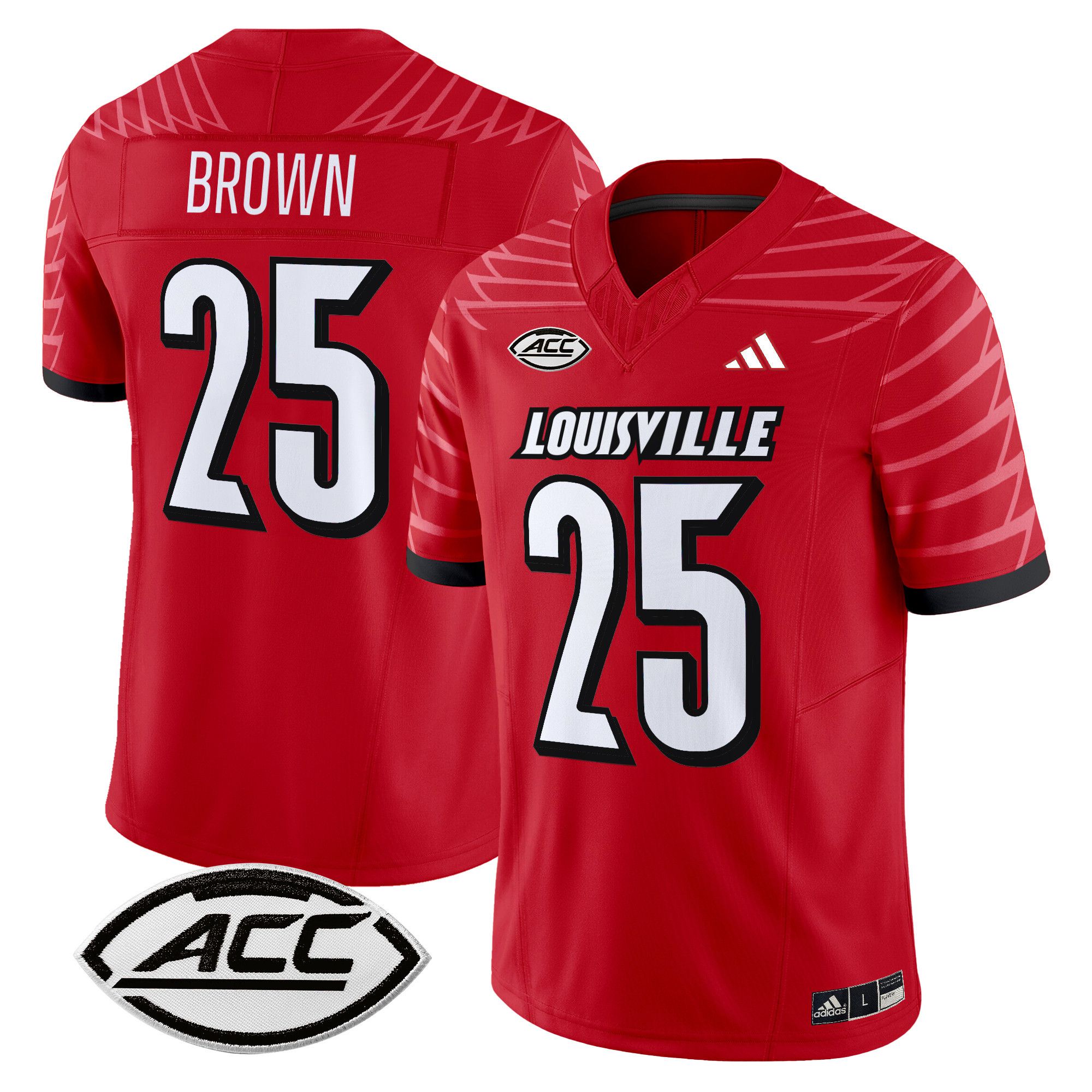 Men Louisville Cardinals #25 Brown Red 2024 Vapor Limited NCAA Jersey style 1->->NCAA Jersey